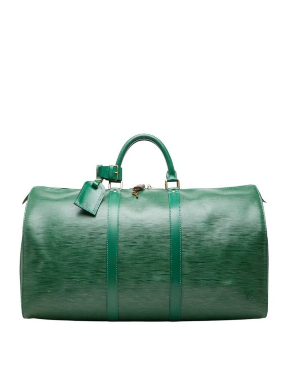 Louis Vuitton Epi Keepall 50 Boston Bag Borneo Green Leather